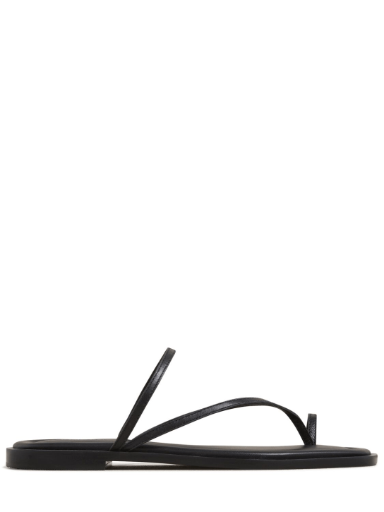 A.EMERY: 10mm Turner leather sandals - Black - women_0 | Luisa Via Roma