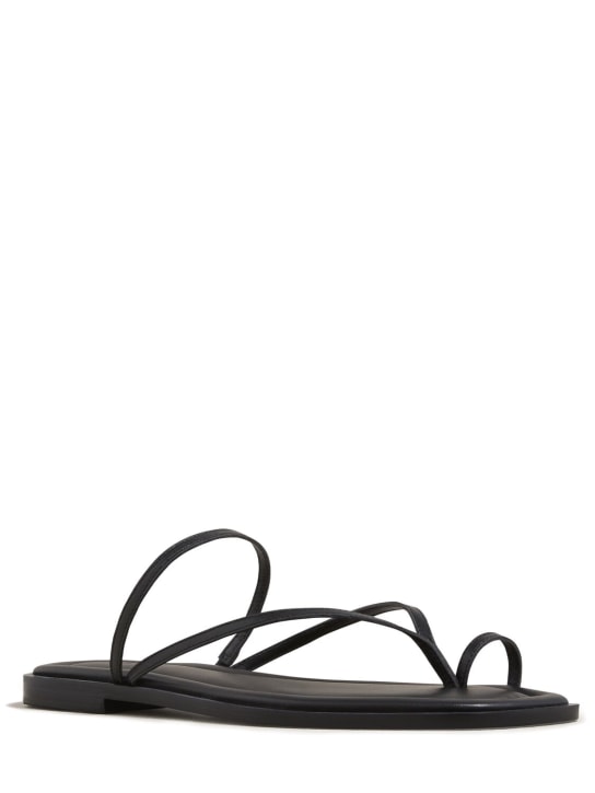 A.EMERY: 10mm Turner leather sandals - Black - women_1 | Luisa Via Roma