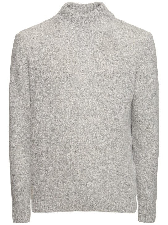 Lardini: Rollkragensweater aus Alpakamischung - Beige/Grau - men_0 | Luisa Via Roma