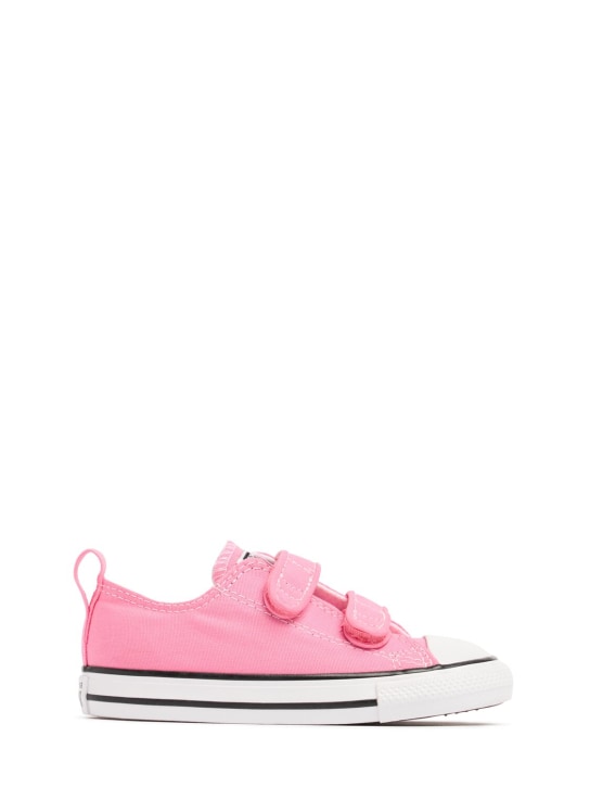 Converse: Cotton canvas strap sneakers - Pink - kids-girls_0 | Luisa Via Roma