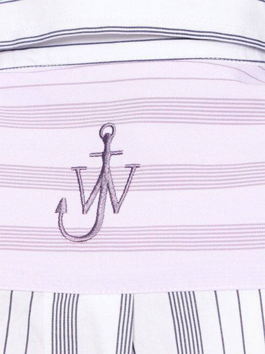 JW Anderson: Striped cotton poplin shirt - Multicolor - men_3 | Luisa Via Roma