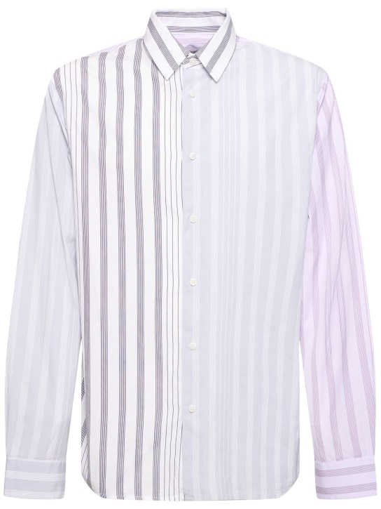 JW Anderson: Camicia in popeline di cotone a righe - Multicolore - men_0 | Luisa Via Roma