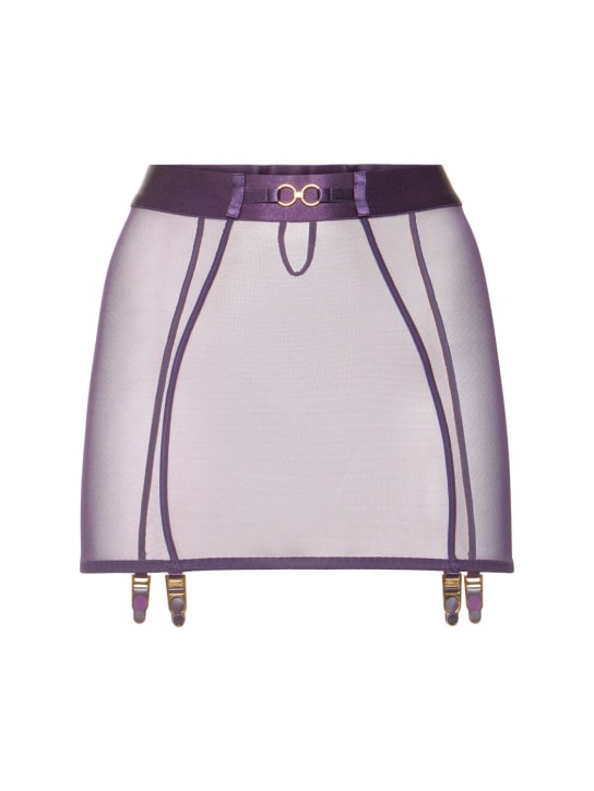 Bordelle: Retta mesh mini skirt - Purple - women_0 | Luisa Via Roma