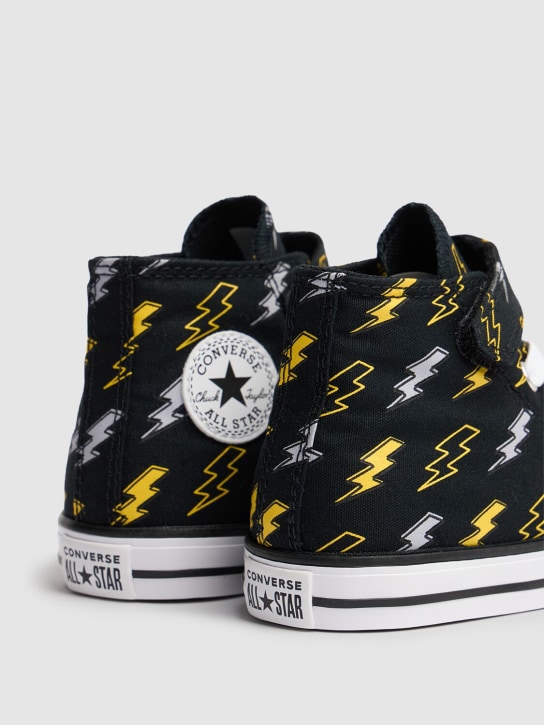 Converse: 棉质帆布系带运动鞋 - 黑色/多色 - kids-girls_2 | Luisa Via Roma