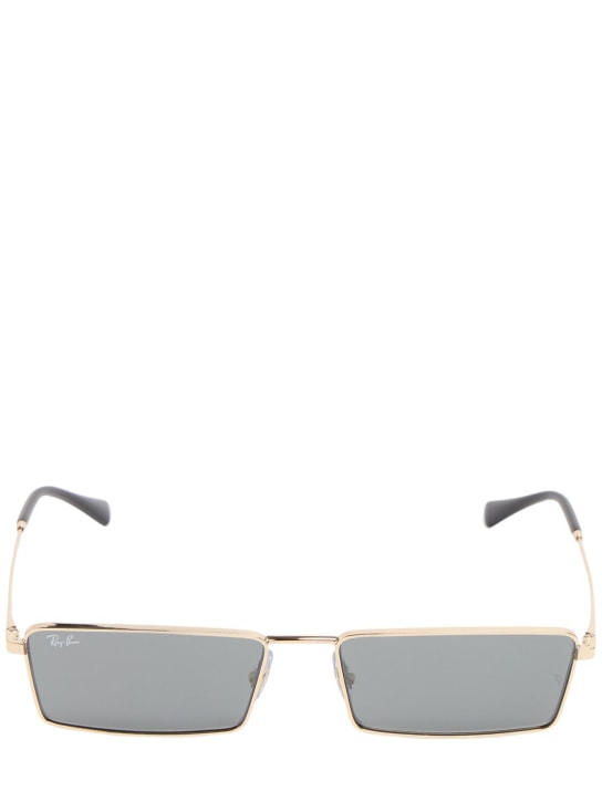 Ray-Ban: 3741 squared metal sunglasses - Silver - women_0 | Luisa Via Roma