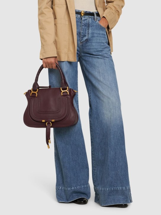 Chloé: Borsa Marcie in pelle - Dimness Purple - women_1 | Luisa Via Roma