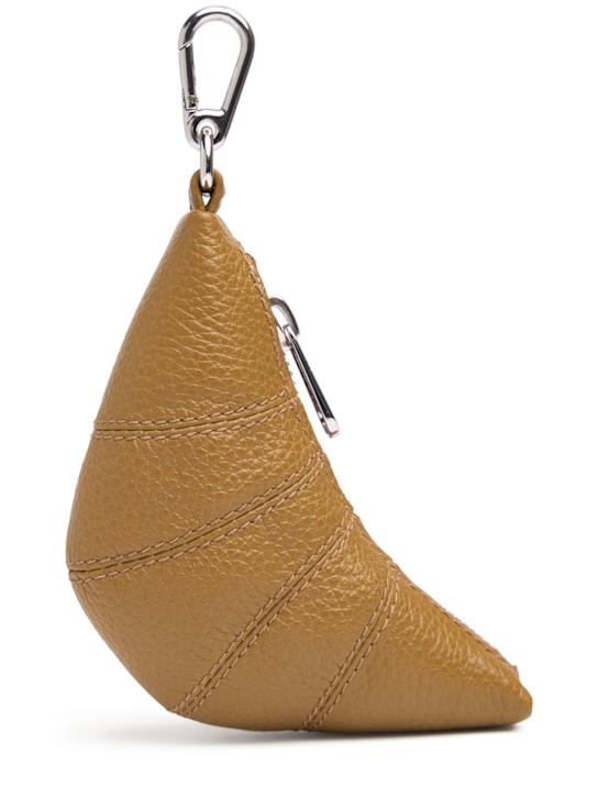 Lemaire: Mini Croissant keyring - Bronze Khaki - women_0 | Luisa Via Roma