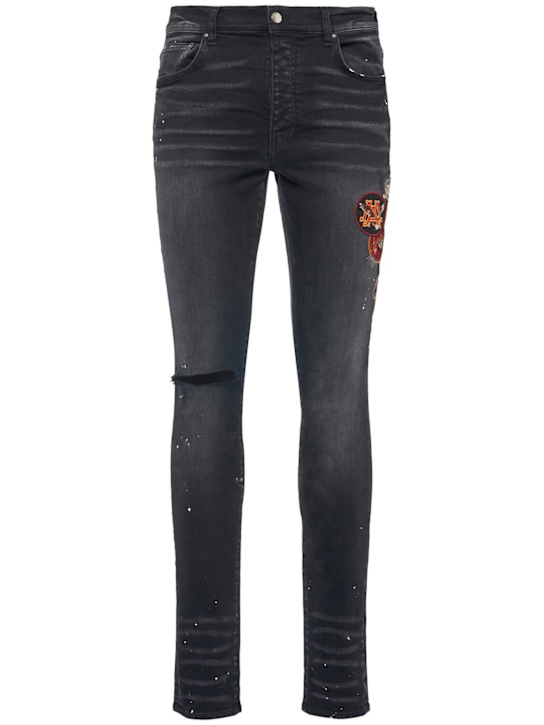 Vintage patch skinny stretch denim jeans - Thumbnail 1