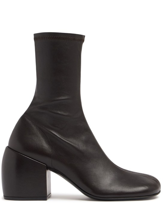 Dries Van Noten: 65mm Leather ankle boots - women_0 | Luisa Via Roma