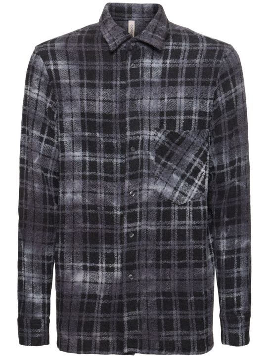 Giorgio Brato: Camisa de cashmere - Negro/Gris - men_0 | Luisa Via Roma