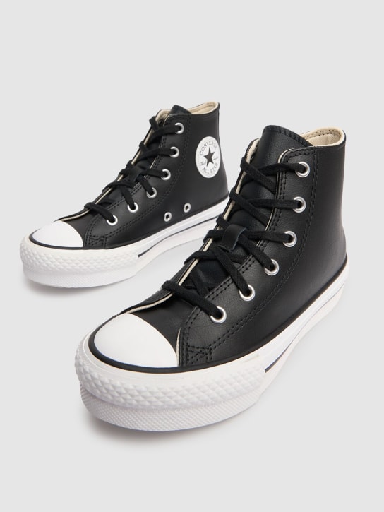 Converse: Sneakers Chuck Taylor in pelle - Nero - kids-girls_1 | Luisa Via Roma