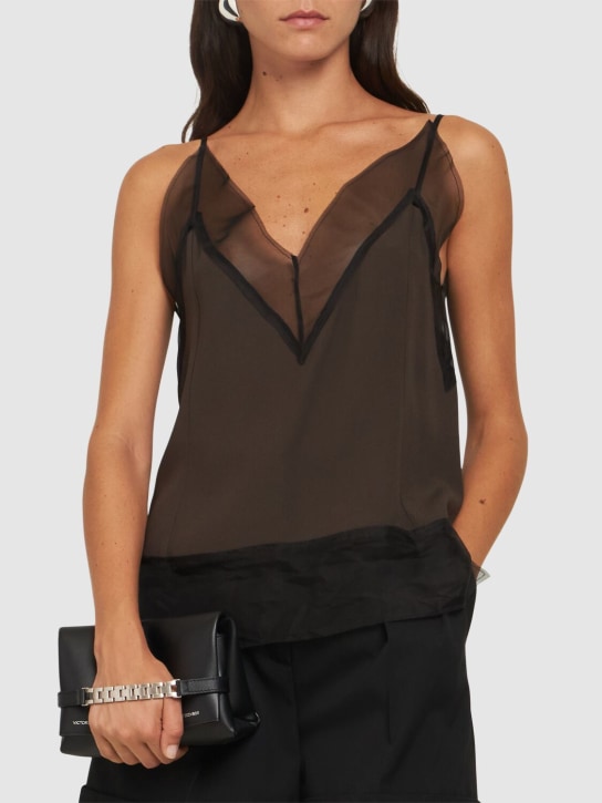 Victoria Beckham: Mini Chain ナパレザークラッチ - women_1 | Luisa Via Roma