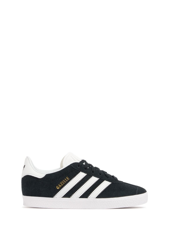 adidas Originals: Sneakers aus Wildleder "Gazelle" - Schwarz/Weiß - kids-boys_0 | Luisa Via Roma