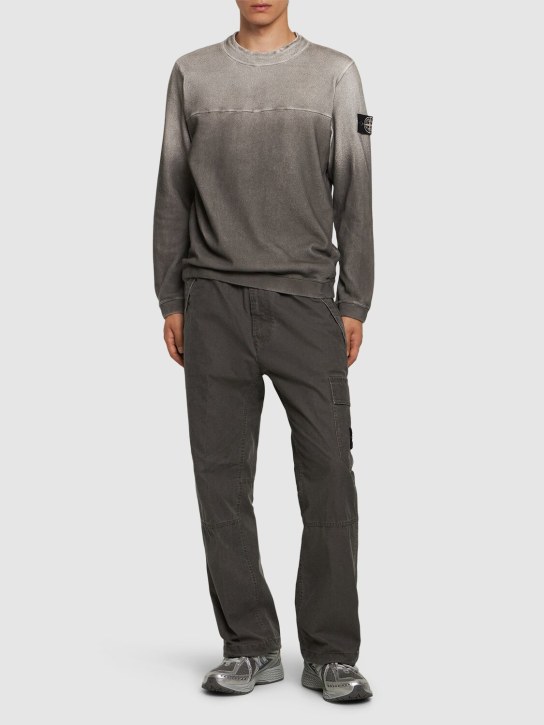 Stone Island: Crewneck sweatshirt - Lead Grey - men_1 | Luisa Via Roma