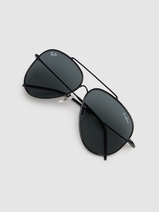 Ray-Ban: LK Aviator Reverse metal sunglasses - Black - women_1 | Luisa Via Roma