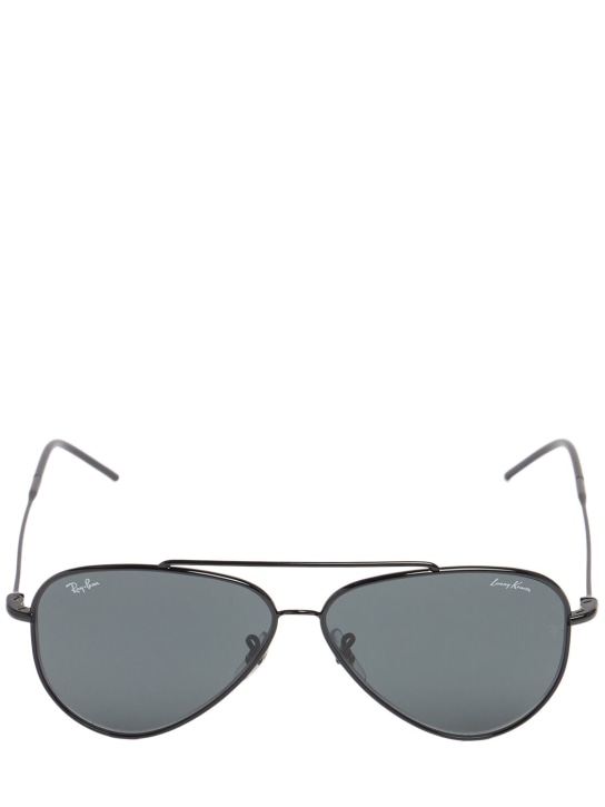 Ray-Ban: LK Aviator Reverse metal sunglasses - Black - men_0 | Luisa Via Roma