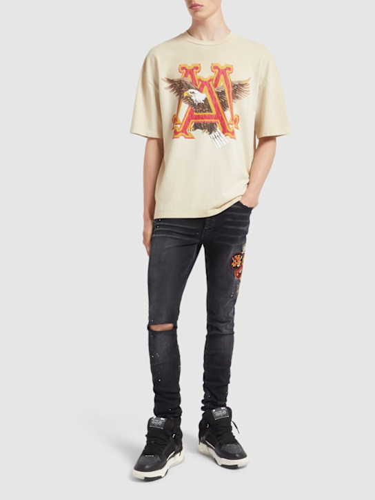 Vintage patch skinny stretch denim jeans - Thumbnail 2