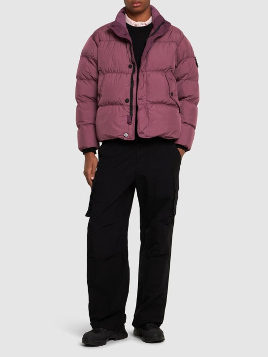 Stone Island: Crinkle reps down jacket - Rose Quartz - men_1 | Luisa Via Roma