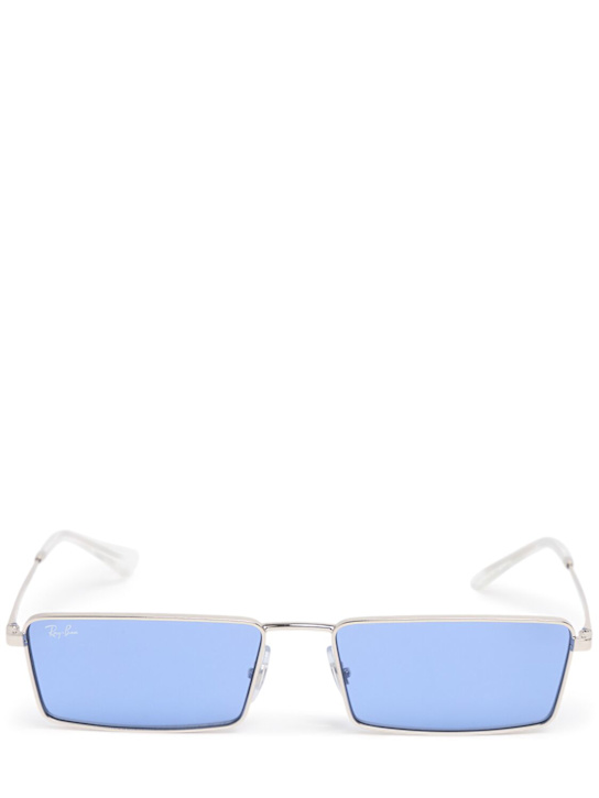 Ray-Ban: Lunettes de soleil carrées en métal 3741 - men_0 | Luisa Via Roma