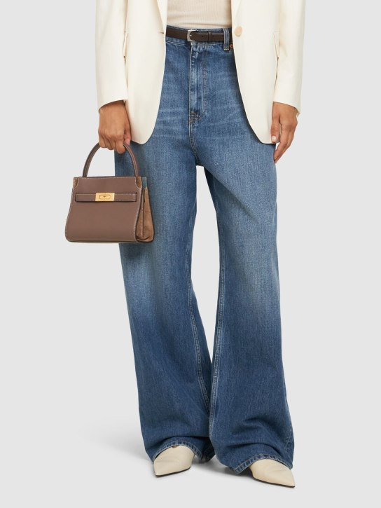 Tory Burch: Petite Lee Radziwill double leather bag - women_1 | Luisa Via Roma