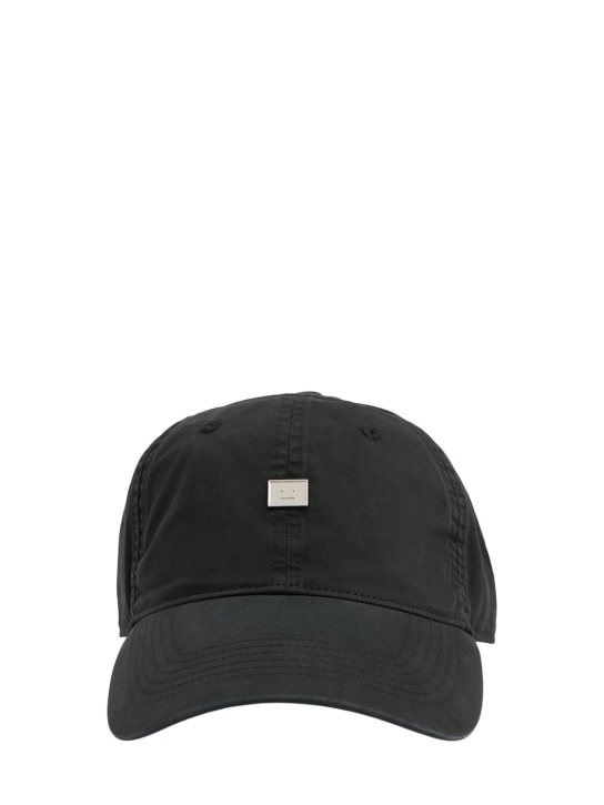 Acne Studios: Baseball hat - Black - men_0 | Luisa Via Roma