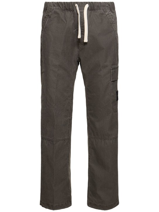 Stone Island: Relaxed pants - Lead Grey - men_0 | Luisa Via Roma