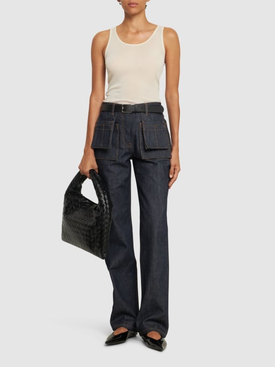 Helmut Lang: Utility denim straight jeans - Blue - women_1 | Luisa Via Roma