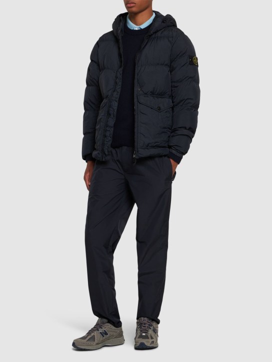 Stone Island: Hooded down jacket - men_1 | Luisa Via Roma