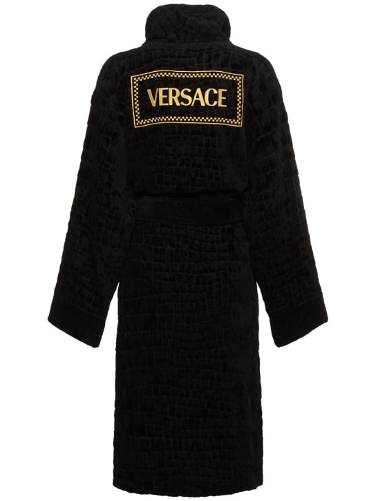 Versace: Albornoz Barocco - Negro - men_1 | Luisa Via Roma