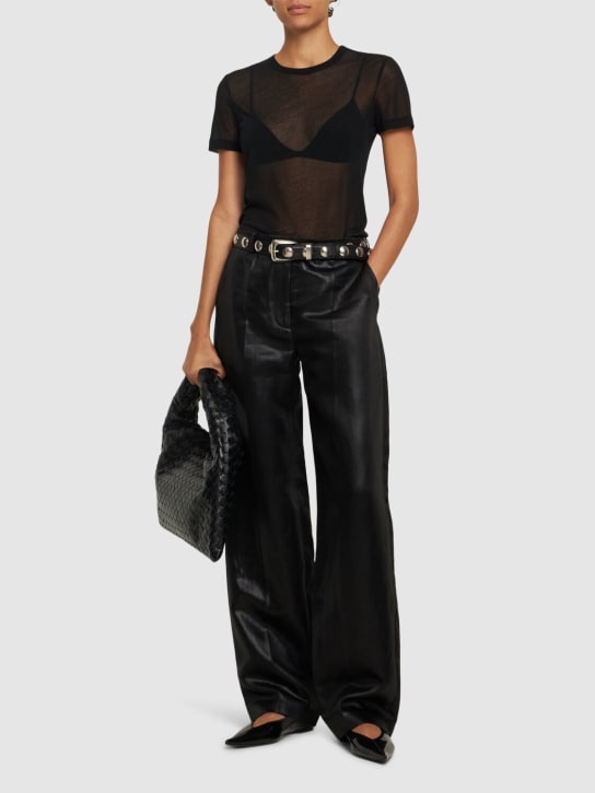 Alexander Wang: Linen blend balloon pants - Black - women_1 | Luisa Via Roma