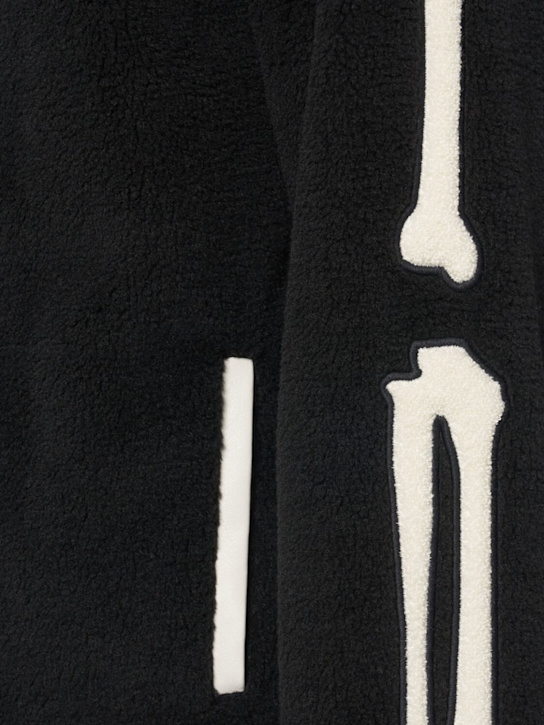 Amiri: Bones teddy jacket - Black - men_4 | Luisa Via Roma