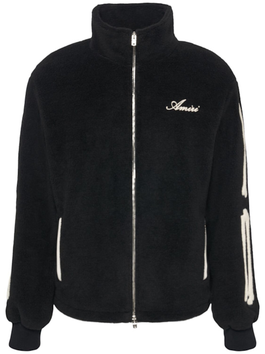 Amiri: Bones teddy jacket - Black - men_0 | Luisa Via Roma