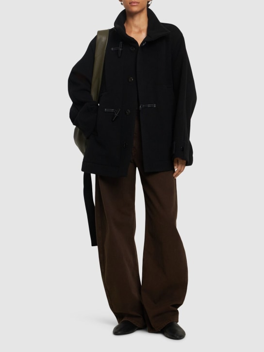 Lemaire: Double wool short coat - women_1 | Luisa Via Roma