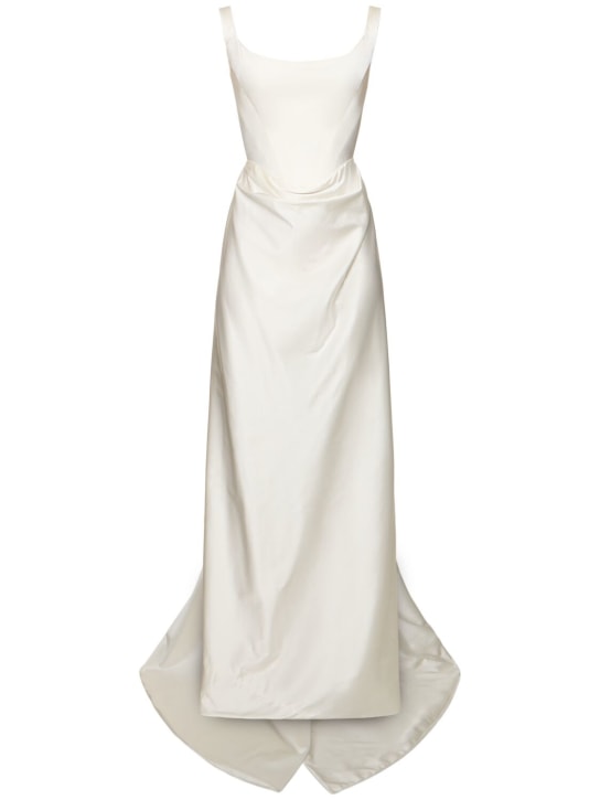Vivienne Westwood: Nova Camille satin bridal gown - women_0 | Luisa Via Roma