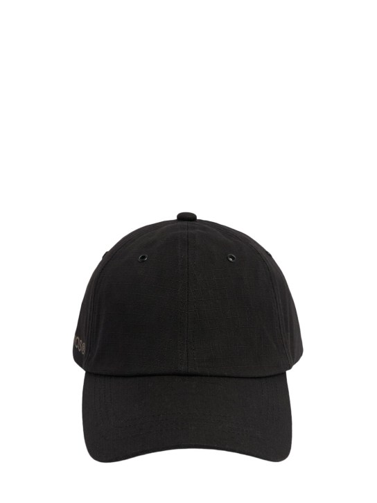 Acne Studios: Carliy ripstop baseball hat - Black - men_0 | Luisa Via Roma