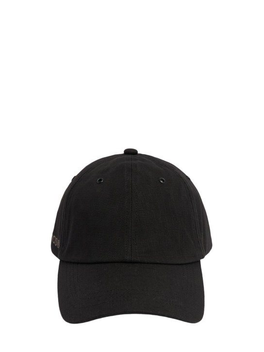 Acne Studios: Casquette en ripstop Carliy - Noir - men_0 | Luisa Via Roma