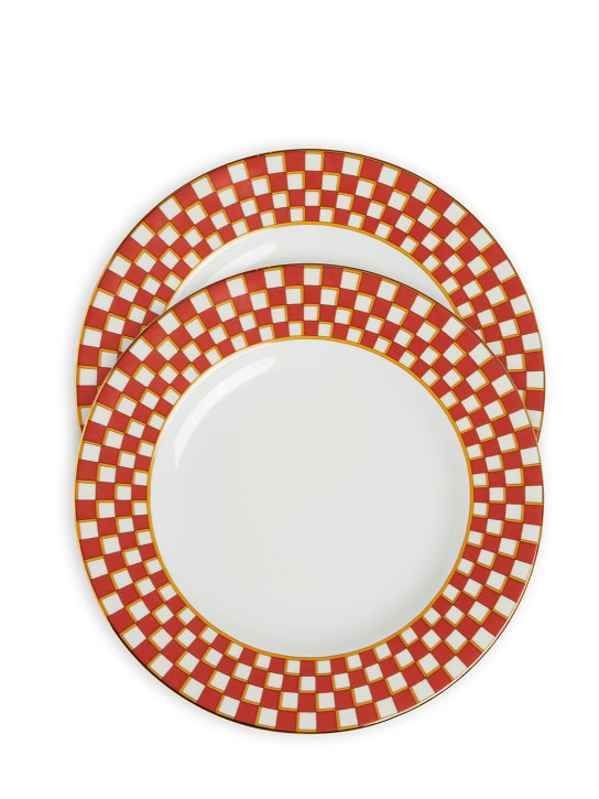 La Double J: Set of 2 Apollo dinner plates - Red - ecraft_0 | Luisa Via Roma