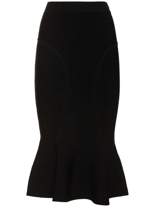 Nina Ricci: Mermaid knit midi skirt - Black - women_0 | Luisa Via Roma