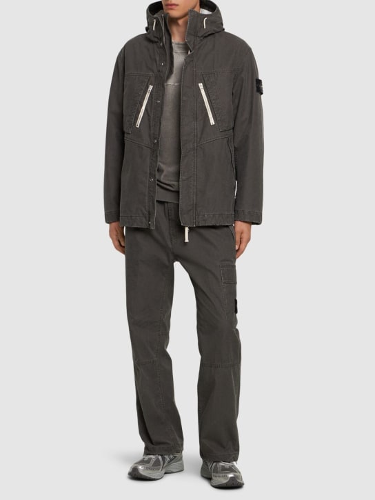 Stone Island: Relaxed pants - Lead Grey - men_1 | Luisa Via Roma