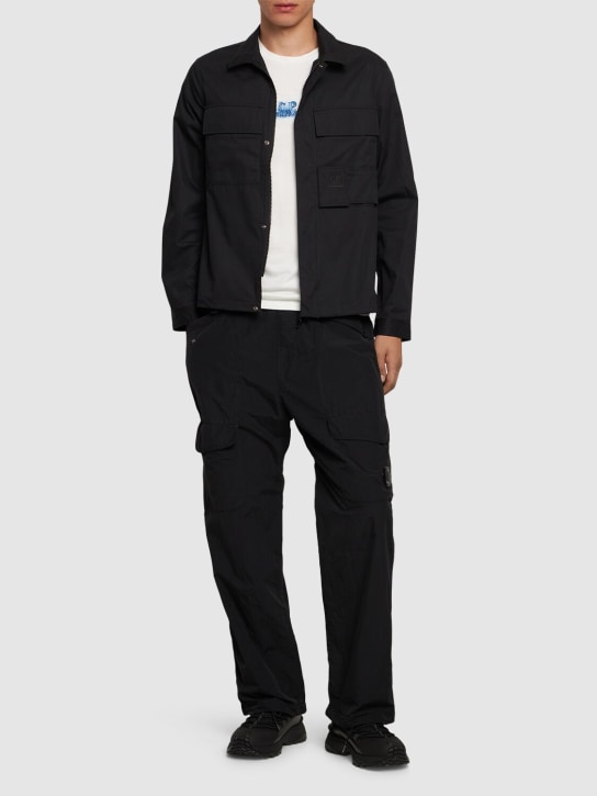 C.P. Company: Cotton overshirt - Black - men_1 | Luisa Via Roma