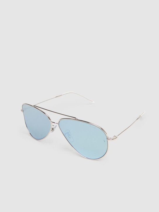 Ray-Ban: LK Aviator Reverse metal sunglasses - Silver/Blue - men_1 | Luisa Via Roma