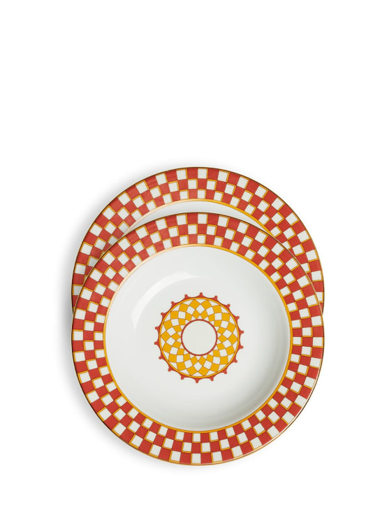 La Double J: Set of 2 Apollo soup plates - Red - ecraft_0 | Luisa Via Roma