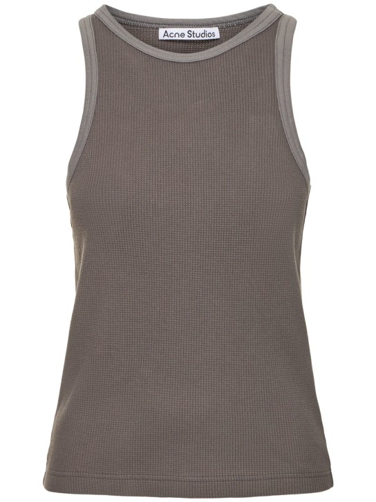 Acne Studios: Eris vintage cotton tank top - Faded Grey - women_0 | Luisa Via Roma