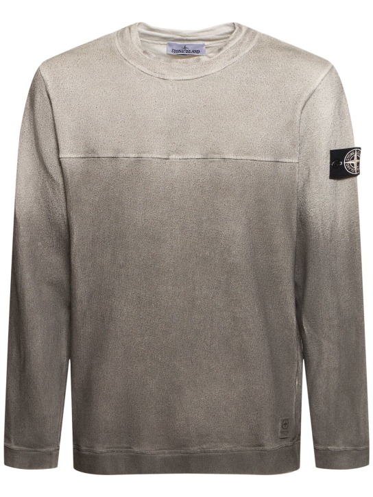 Stone Island: Crewneck sweatshirt - Lead Grey - men_0 | Luisa Via Roma