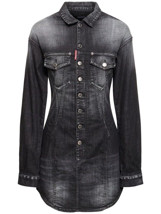 Dsquared2: Sexy shape denim dress - women_0 | Luisa Via Roma