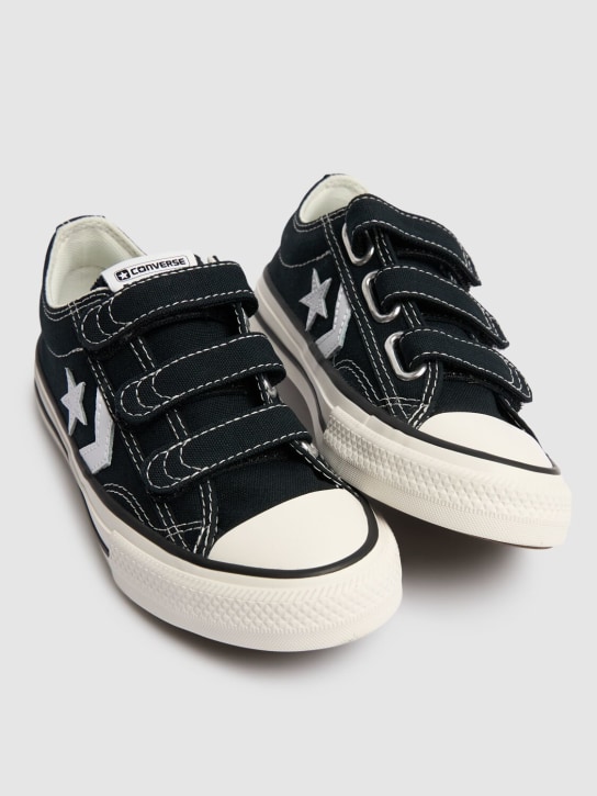 Converse: Sneakers in tela di cotone - Nero - kids-girls_1 | Luisa Via Roma