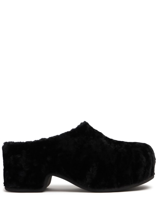 Dries Van Noten: Fur clogs - men_0 | Luisa Via Roma