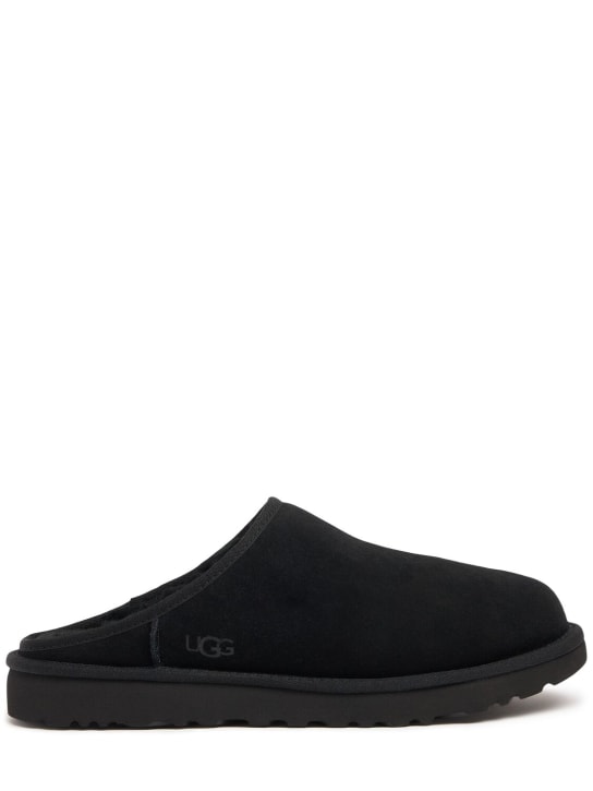 Ugg: 10mm Classic Slip-On shearling loafers - Black - men_0 | Luisa Via Roma