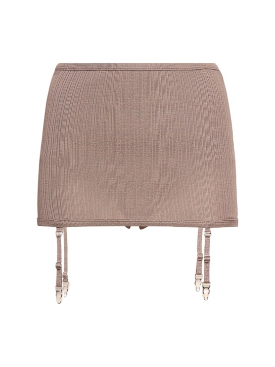 Lemaire: Dessous en soie de viscose avec porte-jarretelles - Lilas - women_0 | Luisa Via Roma