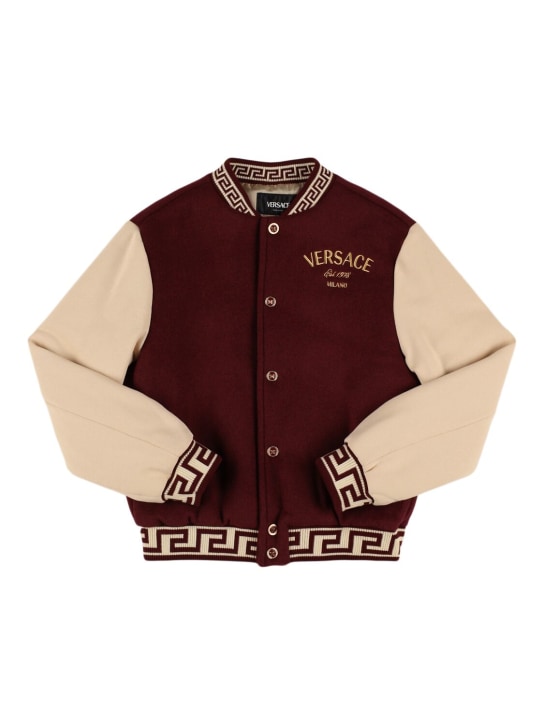 Versace: Bomber in misto lana - kids-boys_0 | Luisa Via Roma